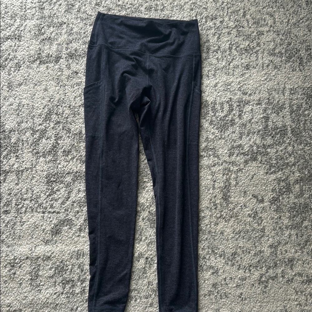 Aerie Navy Hi-Rise The Hugger Leggings